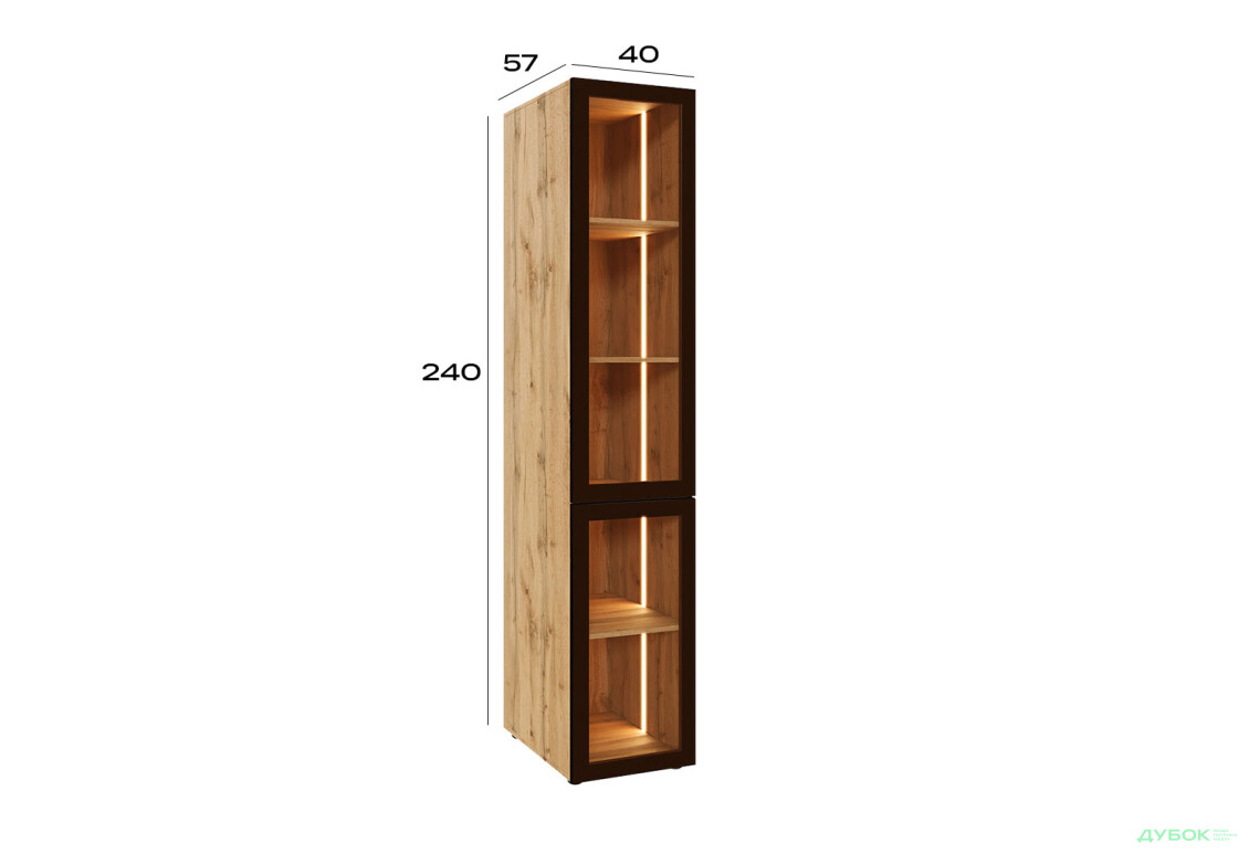 Вітрина Світ Меблів Спейс з підсвіткою 40 см, висота 240 см - Зображення 12 Зображення 12 - Вітрина Світ Меблів Спейс з підсвіткою 40 см, висота 240 см