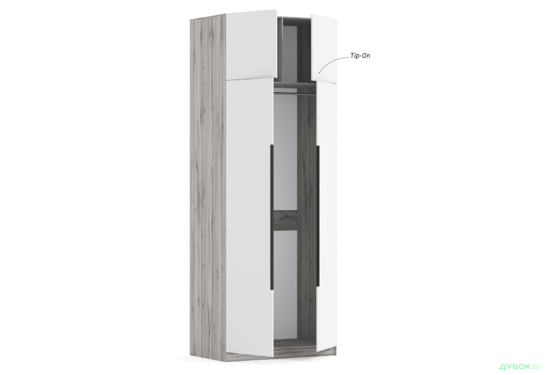 Шафа Київський стандарт Вітальня Лайн Елегант Д 4-дверна 90 см Дуб аппалачі / Антрацит - Зображення 5 Зображення 5 - Шафа Київський стандарт Вітальня Лайн Елегант Д 4-дверна 90 см Дуб аппалачі / Антрацит