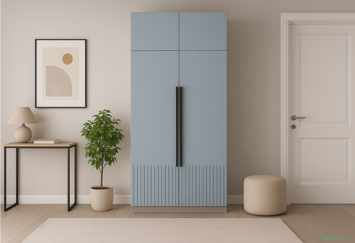 Шафа Київський стандарт Вітальня Лайн Елегант М 4-дверна 92 см Сіра лава / Ніагара мат - Зображення 2 Зображення 2 - Шафа Київський стандарт Вітальня Лайн Елегант М 4-дверна 92 см Сіра лава / Ніагара мат