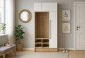 Передпокій Київський стандарт Лайн Елегант Д 4-дверна з гачками 125 см Дуб рая / Німфея альба - Зображення 2 Зображення 2 - Передпокій Київський стандарт Лайн Елегант Д 4-дверна з гачками 125 см Дуб рая / Німфея альба