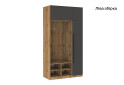 Передпокій Київський стандарт Лайн Елегант Д 4-дверна з гачками 125 см Дуб аппалачі / Антрацит - Зображення 3 Зображення 3 - Передпокій Київський стандарт Лайн Елегант Д 4-дверна з гачками 125 см Дуб аппалачі / Антрацит