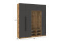 Прихожая Киевский стандарт Лайн Элегант Д 8-дверный с гачками 215 см Дуб аппалачи / Антрацит - Изображение 6 Изображение 6 - Прихожая Киевский стандарт Лайн Элегант Д 8-дверный с гачками 215 см Дуб аппалачи / Антрацит