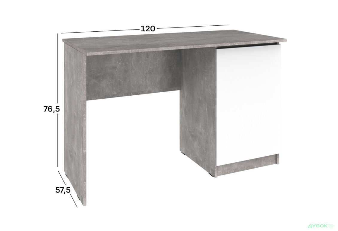 Стол письменный Киевский стандарт КС 11 с тумбой 120x58 см - Изображение 10 Изображение 10 - Стол письменный Киевский стандарт КС 11 с тумбой 120x58 см