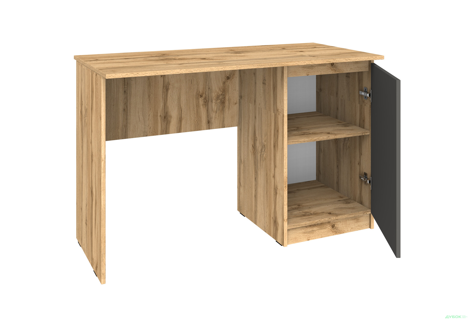 Стіл письмовий Київський стандарт КС 11 з тумбою правий 120x58 см дуб аппалачі / антрацит - Зображення 3 Зображення 3 - Стіл письмовий Київський стандарт КС 11 з тумбою правий 120x58 см дуб аппалачі / антрацит