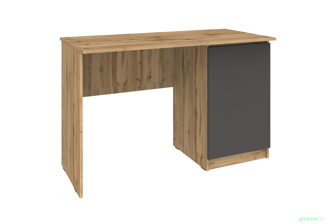 Стіл письмовий Київський стандарт КС 11 з тумбою правий 120x58 см дуб аппалачі / антрацит - Зображення 1 Зображення 1 - Стіл письмовий Київський стандарт КС 11 з тумбою правий 120x58 см дуб аппалачі / антрацит