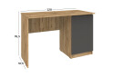 Стіл письмовий Київський стандарт КС 11 з тумбою правий 120x58 см дуб аппалачі / антрацит - Зображення 4 Зображення 4 - Стіл письмовий Київський стандарт КС 11 з тумбою правий 120x58 см дуб аппалачі / антрацит
