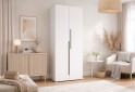 Зображення 2 - Шафа Світ Меблів Спейс дводверна зі штангою та полицями 80х220х57 см, німфея альба