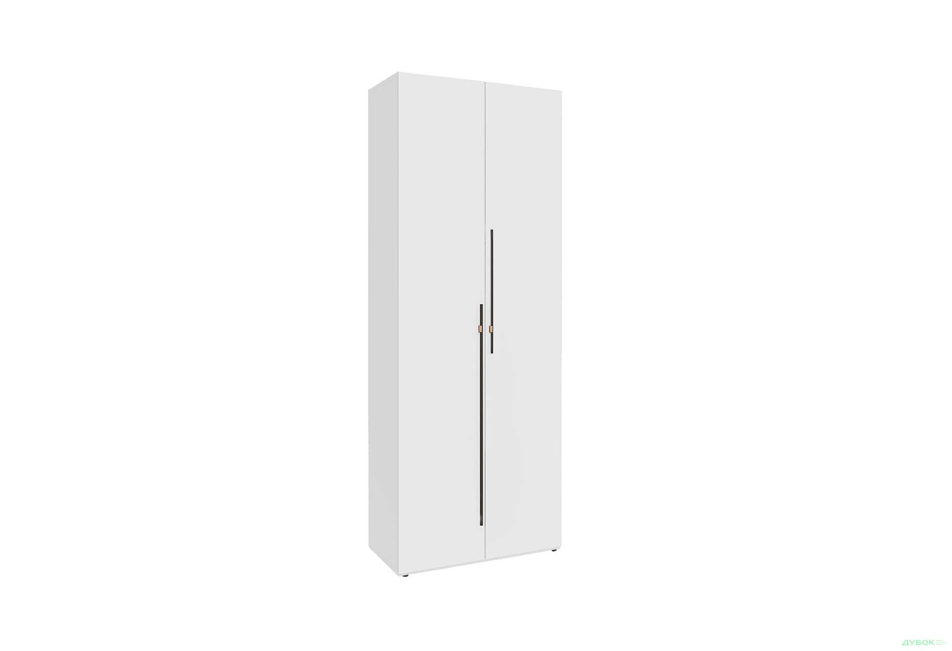 Шафа Світ Меблів Спейс дводверна зі штангою та полицями 80х220х57 см, німфея альба - Зображення 1 Зображення 1 - Шафа Світ Меблів Спейс дводверна зі штангою та полицями 80х220х57 см, німфея альба