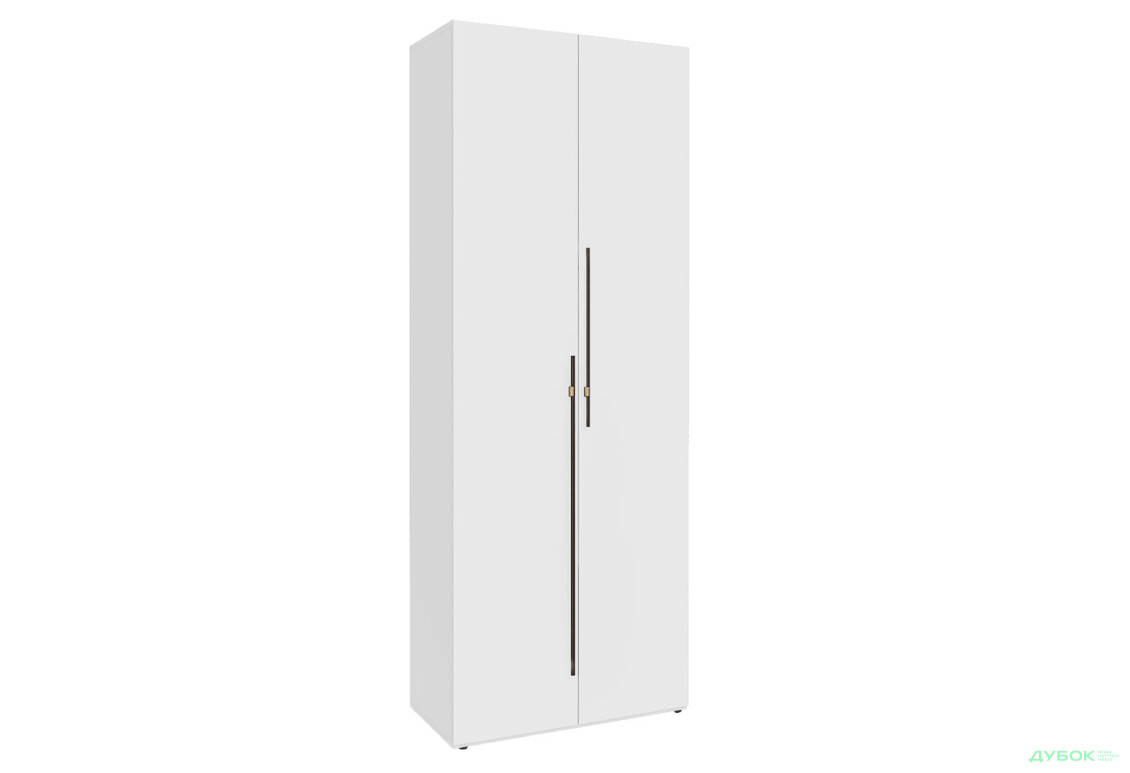 Шафа Світ Меблів Спейс дводверна зі штангою та полицями 80х220х57 см, німфея альба - Зображення 1 Зображення 1 - Шафа Світ Меблів Спейс дводверна зі штангою та полицями 80х220х57 см, німфея альба