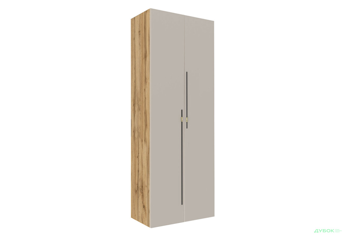 Шафа Світ Меблів Спейс дводверна зі штангою і полицями 80х220х57 см, дуб аппалачі / кашемір - Зображення 1 Зображення 1 - Шафа Світ Меблів Спейс дводверна зі штангою і полицями 80х220х57 см, дуб аппалачі / кашемір