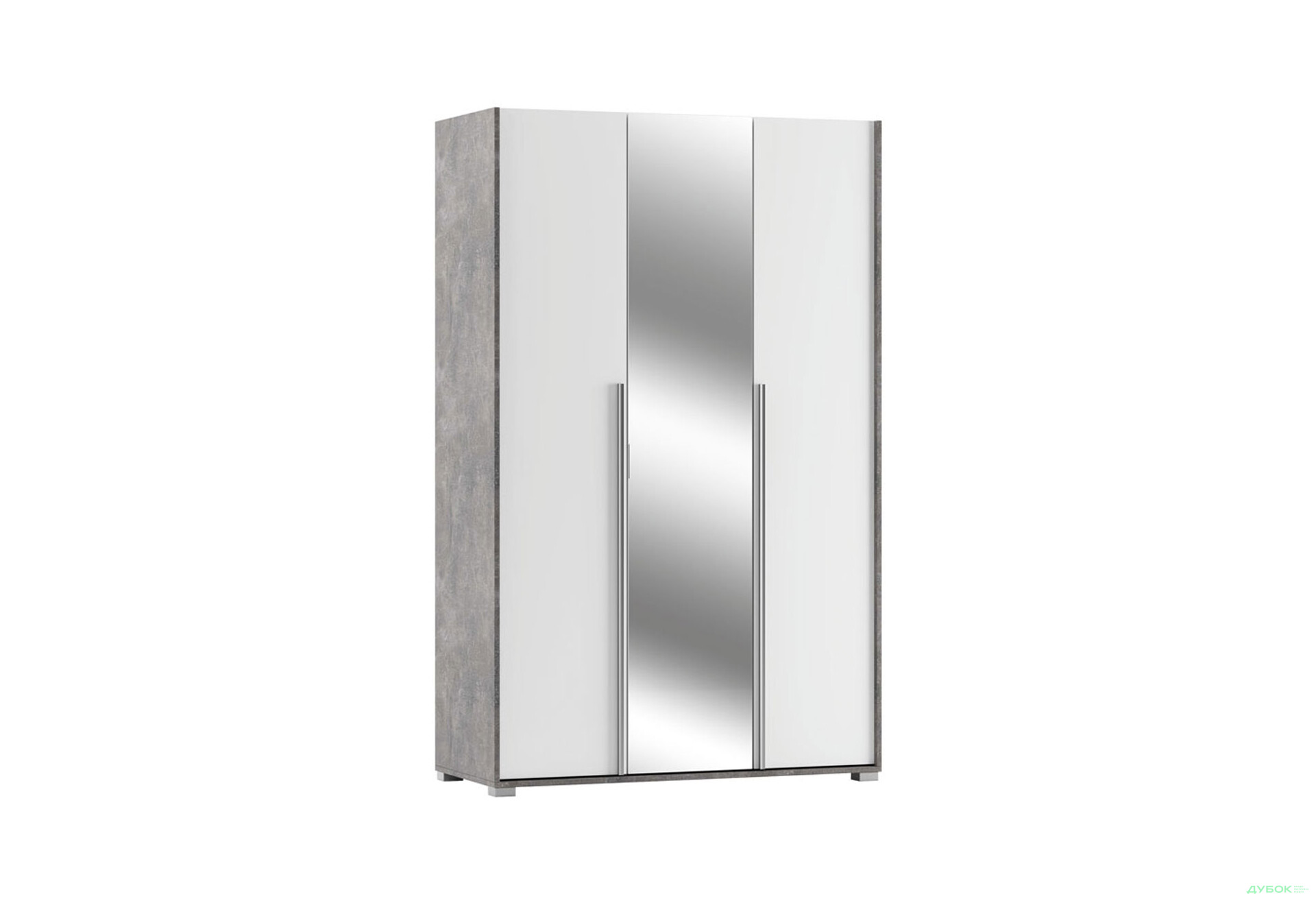 Шафа Світ Меблів Алекса 3-дверна з дзеркалом 120 см Ательє світлий / Німфеа альба - Зображення 2 Зображення 2 - Шафа Світ Меблів Алекса 3-дверна з дзеркалом 120 см Ательє світлий / Німфеа альба