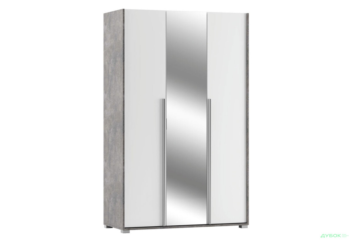 Шафа Світ Меблів Алекса 3-дверна з дзеркалом 120 см Ательє світлий / Німфеа альба - Зображення 2 Зображення 2 - Шафа Світ Меблів Алекса 3-дверна з дзеркалом 120 см Ательє світлий / Німфеа альба
