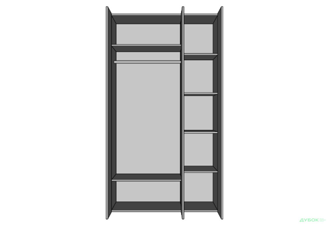 Шафа Світ Меблів Алекса 3-дверна з дзеркалом 120 см Ательє світлий / Німфеа альба - Зображення 4 Зображення 4 - Шафа Світ Меблів Алекса 3-дверна з дзеркалом 120 см Ательє світлий / Німфеа альба