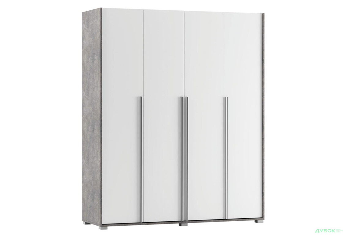 Шафа Світ Меблів Алекса 4-дверна 180 см Ательє світлий / Німфеа альба - Зображення 3 Зображення 3 - Шафа Світ Меблів Алекса 4-дверна 180 см Ательє світлий / Німфеа альба