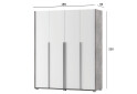 Шафа Світ Меблів Алекса 4-дверна 180 см Ательє світлий / Німфеа альба - Зображення 4 Зображення 4 - Шафа Світ Меблів Алекса 4-дверна 180 см Ательє світлий / Німфеа альба