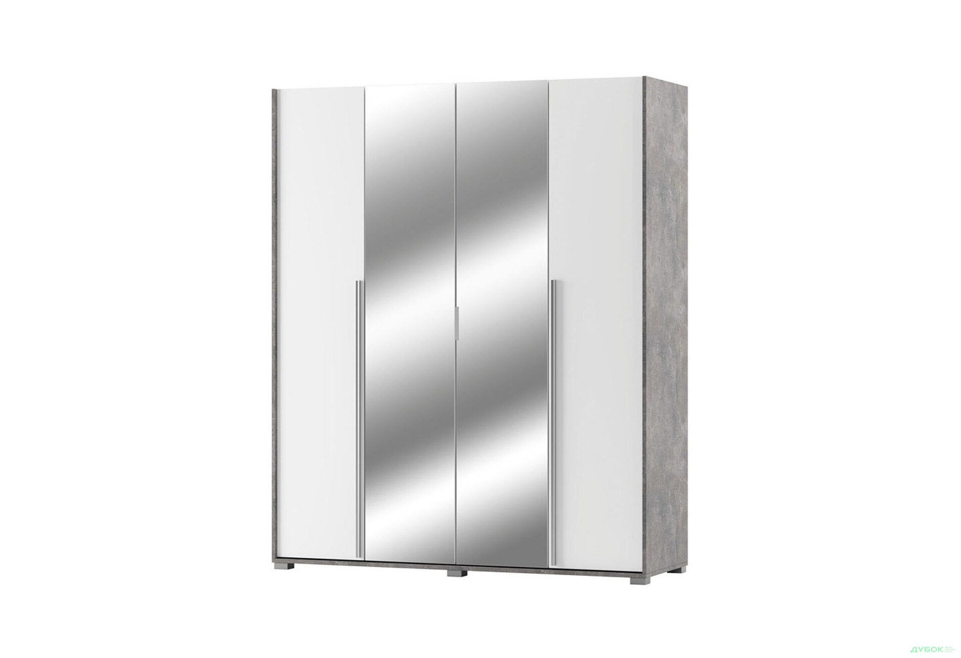 Шафа Світ Меблів Алекса 4-дверна з дзеркалом 180 см Ательє світлий / Німфеа альба - Зображення 1 Зображення 1 - Шафа Світ Меблів Алекса 4-дверна з дзеркалом 180 см Ательє світлий / Німфеа альба