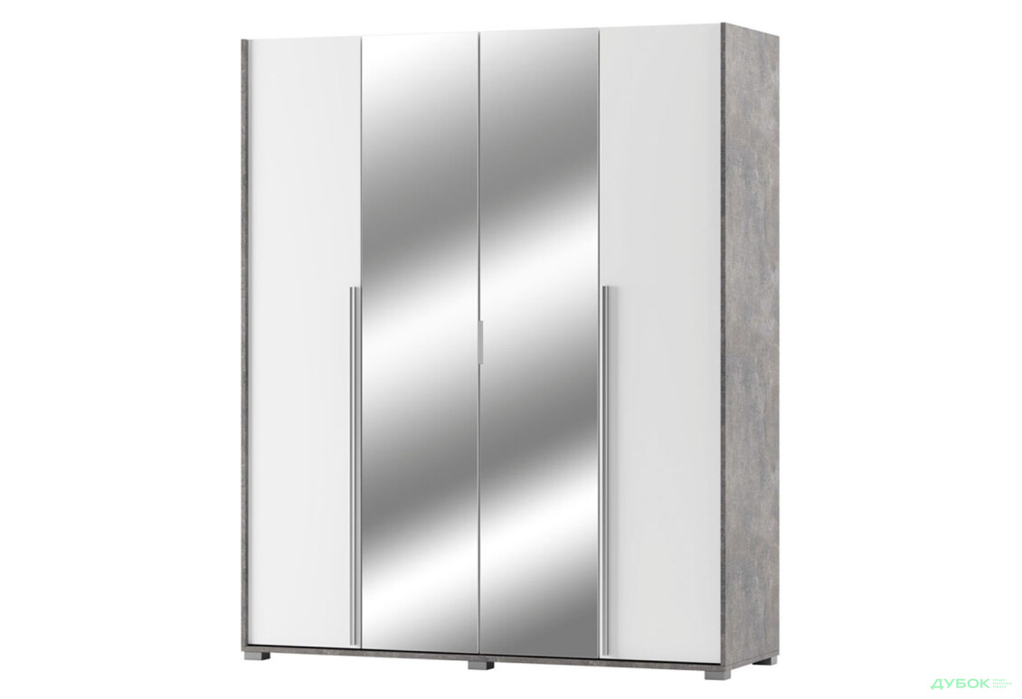 Шафа Світ Меблів Алекса 4-дверна з дзеркалом 180 см Ательє світлий / Німфеа альба - Зображення 1 Зображення 1 - Шафа Світ Меблів Алекса 4-дверна з дзеркалом 180 см Ательє світлий / Німфеа альба