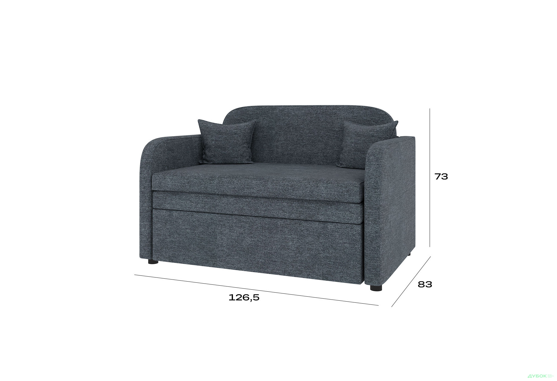 Диван UMa Бамбини 127x83 см, Soro 97 (темно-серый) - Изображение 7 Изображение 7 - Диван UMa Бамбини 127x83 см, Soro 97 (темно-серый)