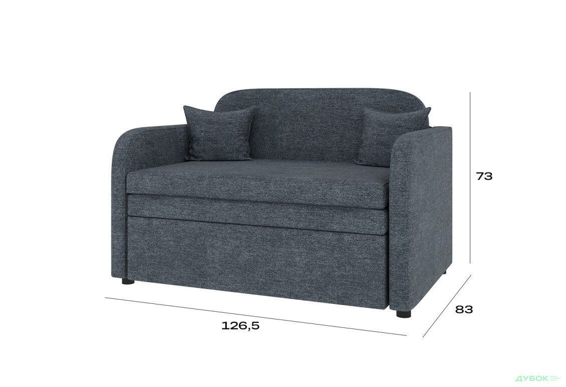 Диван UMa Бамбини 127x83 см, Soro 97 (темно-серый) - Изображение 7 Изображение 7 - Диван UMa Бамбини 127x83 см, Soro 97 (темно-серый)
