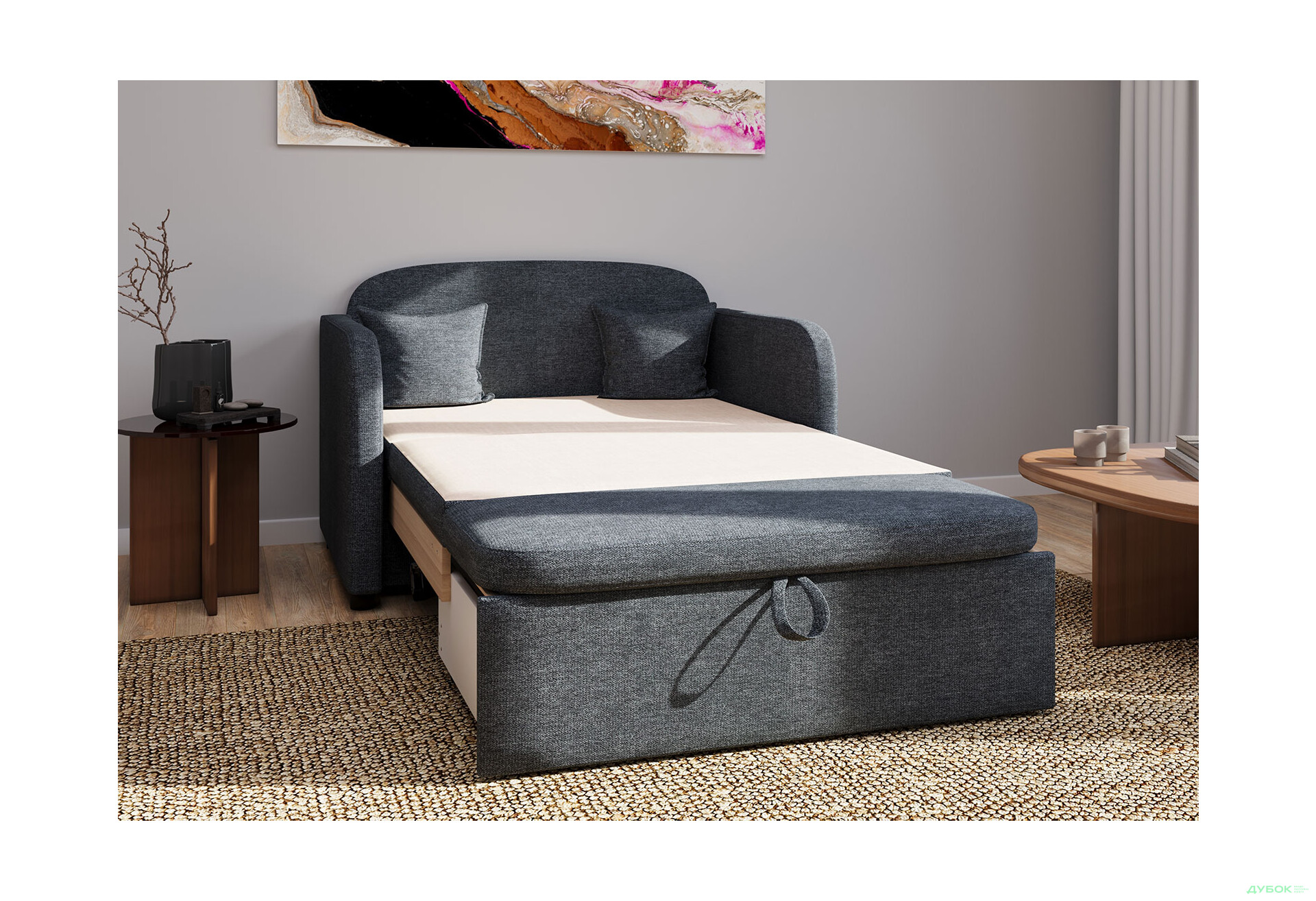 Диван UMa Бамбини 127x83 см, Soro 97 (темно-серый) - Изображение 3 Изображение 3 - Диван UMa Бамбини 127x83 см, Soro 97 (темно-серый)