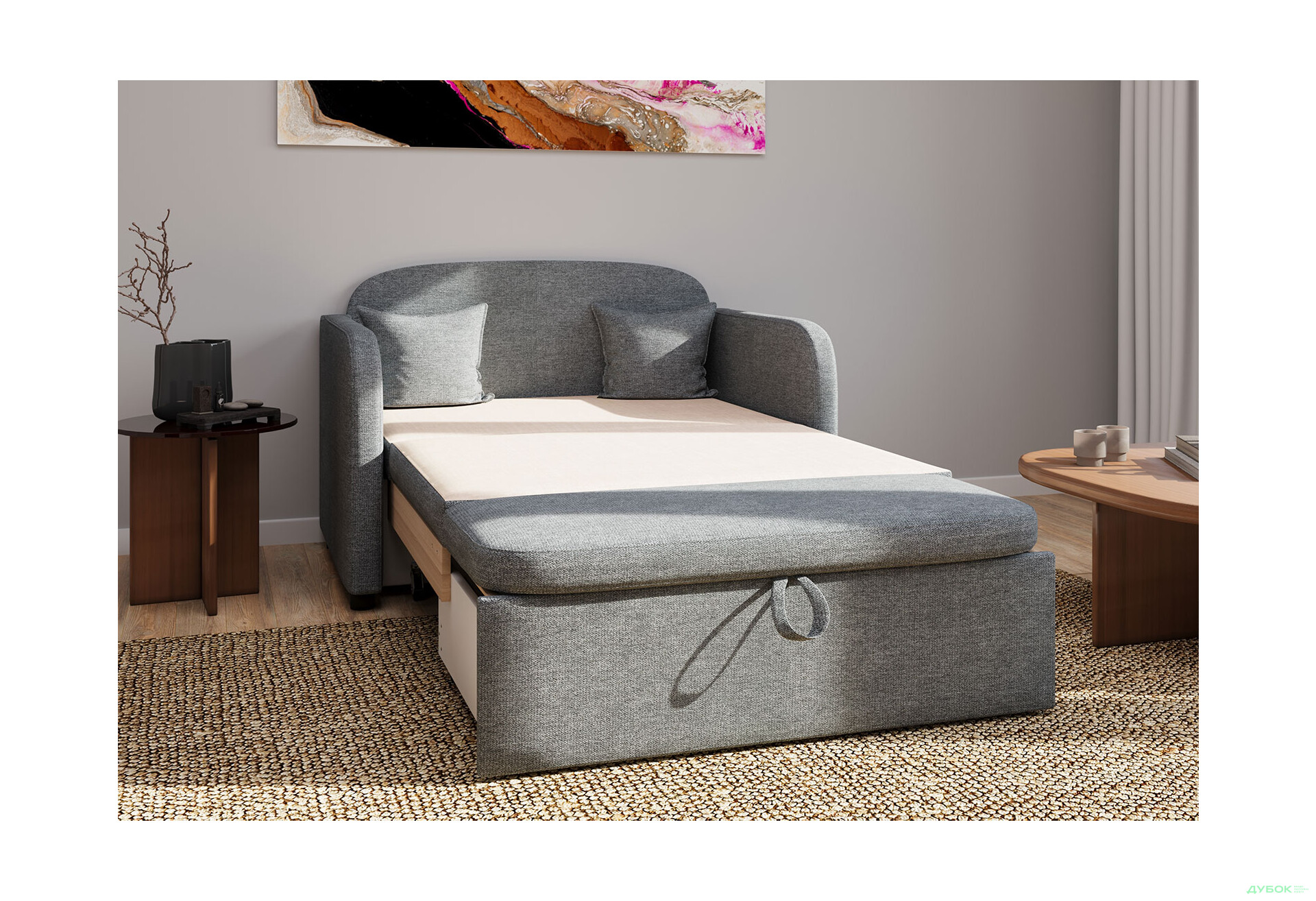 Диван UMa Бамбіні 127x83 см, Soro 93 (сірий) - Зображення 3 Зображення 3 - Диван UMa Бамбіні 127x83 см, Soro 93 (сірий)