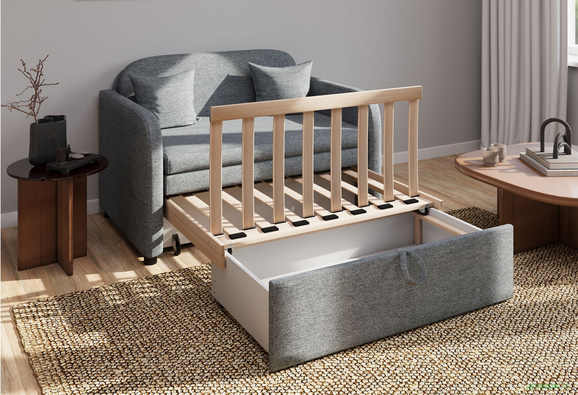 Диван UMa Бамбіні 127x83 см, Soro 93 (сірий) - Зображення 4 Зображення 4 - Диван UMa Бамбіні 127x83 см, Soro 93 (сірий)