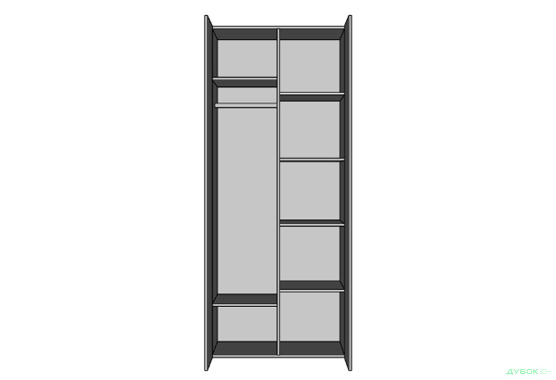 Шафа Світ Меблів Круїз 2-дверна 90 см Дакар / Білий - Зображення 4 Зображення 4 - Шафа Світ Меблів Круїз 2-дверна 90 см Дакар / Білий