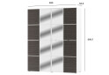 Шкаф Svit Mebliv Круиз 4-дверный с зеркалом 180 см Дакар / Белый - Изображение 3 Изображение 3 - Шкаф Svit Mebliv Круиз 4-дверный с зеркалом 180 см Дакар / Белый
