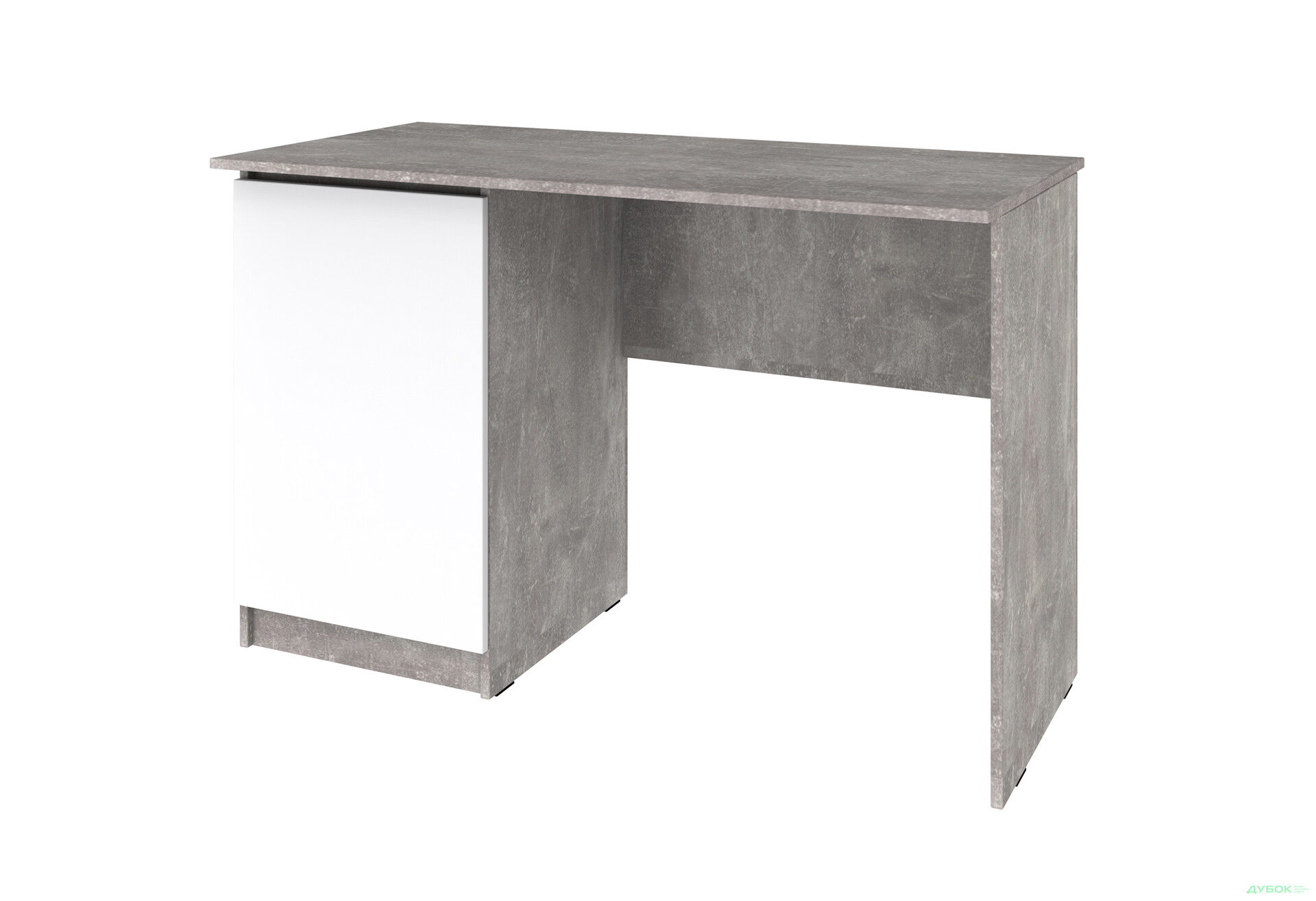 Стіл письмовий Київський стандарт КС 11 з тумбою лівий 120x58 см бетон / німфея альба - Зображення 1 Зображення 1 - Стіл письмовий Київський стандарт КС 11 з тумбою лівий 120x58 см бетон / німфея альба