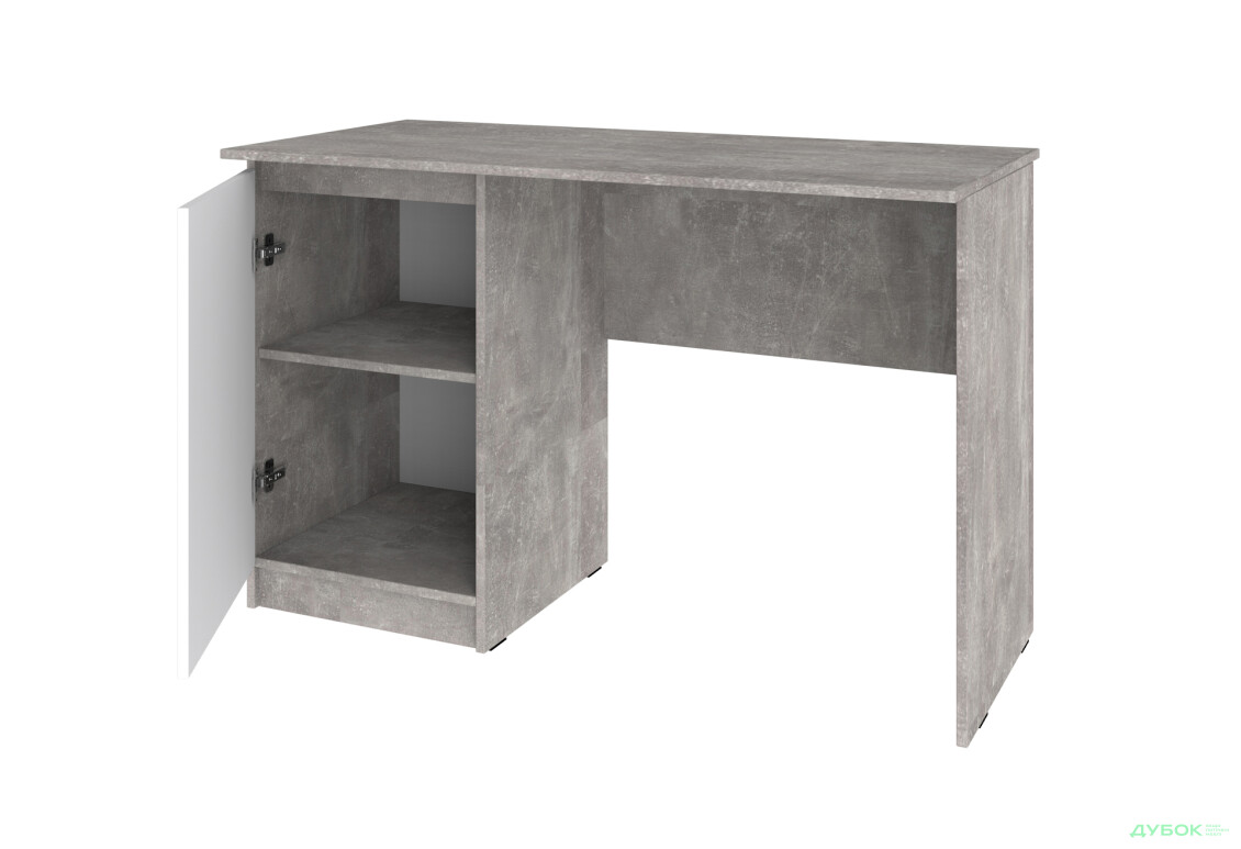 Стіл письмовий Київський стандарт КС 11 з тумбою лівий 120x58 см бетон / німфея альба - Зображення 3 Зображення 3 - Стіл письмовий Київський стандарт КС 11 з тумбою лівий 120x58 см бетон / німфея альба