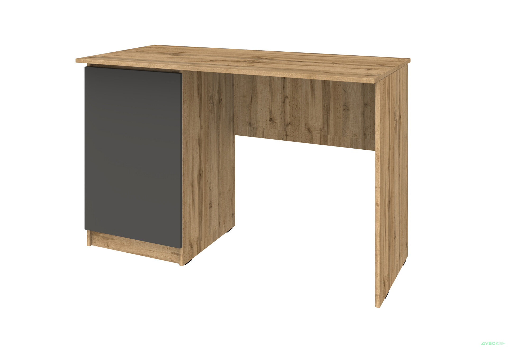 Стіл письмовий Київський стандарт КС 11 з тумбою лівий 120x58 см дуб аппалачі / антрацит - Зображення 1 Зображення 1 - Стіл письмовий Київський стандарт КС 11 з тумбою лівий 120x58 см дуб аппалачі / антрацит