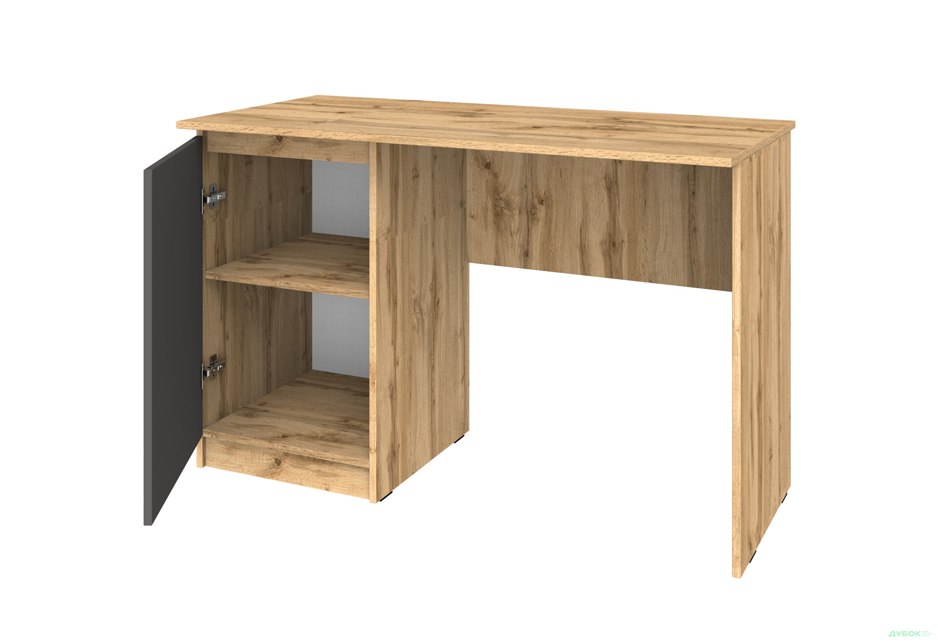 Стіл письмовий Київський стандарт КС 11 з тумбою лівий 120x58 см дуб аппалачі / антрацит - Зображення 3 Зображення 3 - Стіл письмовий Київський стандарт КС 11 з тумбою лівий 120x58 см дуб аппалачі / антрацит