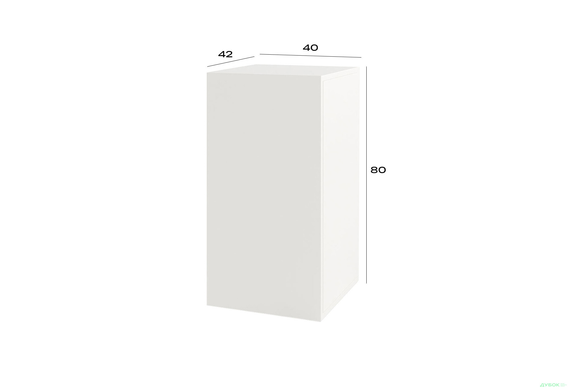 Комод Світ Меблів Спейс однодверний з полицями 40 см, німфея альба - Зображення 3 Зображення 3 - Комод Світ Меблів Спейс однодверний з полицями 40 см, німфея альба