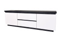 Тумба під ТВ Світ Меблів Мія з 2 шухлядами та дверцятами 165 см, білий/бетон темний - Зображення 1 Зображення 1 - Тумба під ТВ Світ Меблів Мія з 2 шухлядами та дверцятами 165 см, білий/бетон темний