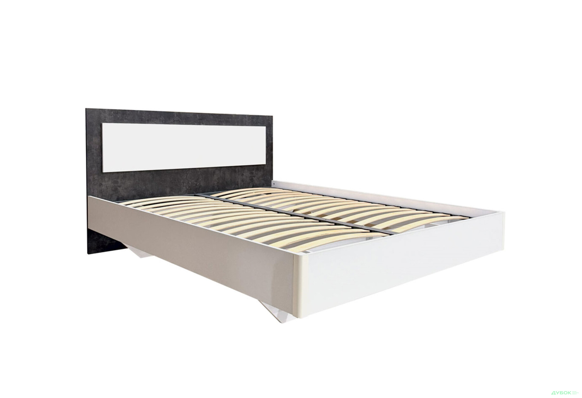 Ліжко Світ Меблів Мія (без вкладу) 160х200 см, білий/бетон темний - Зображення 3 Зображення 3 - Ліжко Світ Меблів Мія (без вкладу) 160х200 см, білий/бетон темний
