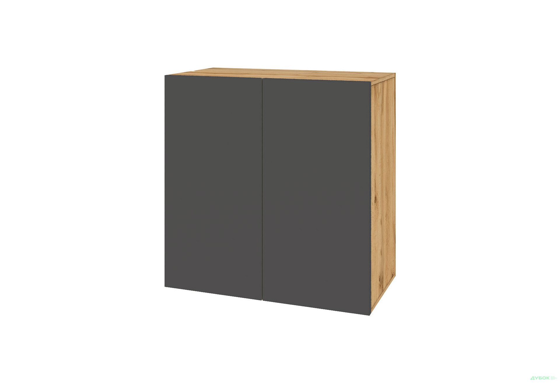 Комод Svit Mebliv Спейс двухдверный с полками 80 см, дуб аппалачи / графит - Изображение 1 Изображение 1 - Комод Svit Mebliv Спейс двухдверный с полками 80 см, дуб аппалачи / графит