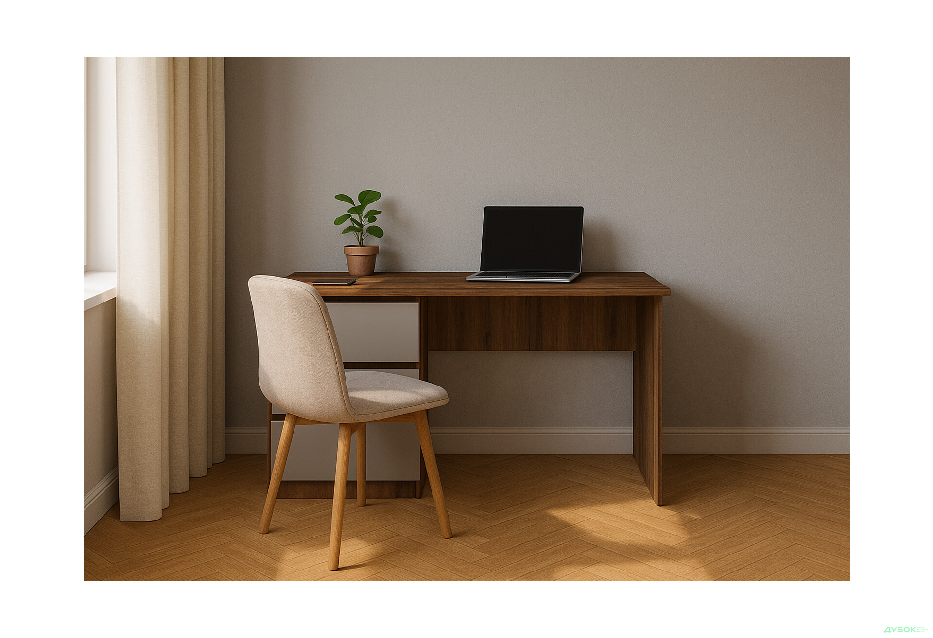 Стол письменный Киевский стандарт КС 12 с 3-мя ящиками левый 120x58 см Дуб ливорно / Кашемир - Изображение 2 Изображение 2 - Стол письменный Киевский стандарт КС 12 с 3-мя ящиками левый 120x58 см Дуб ливорно / Кашемир