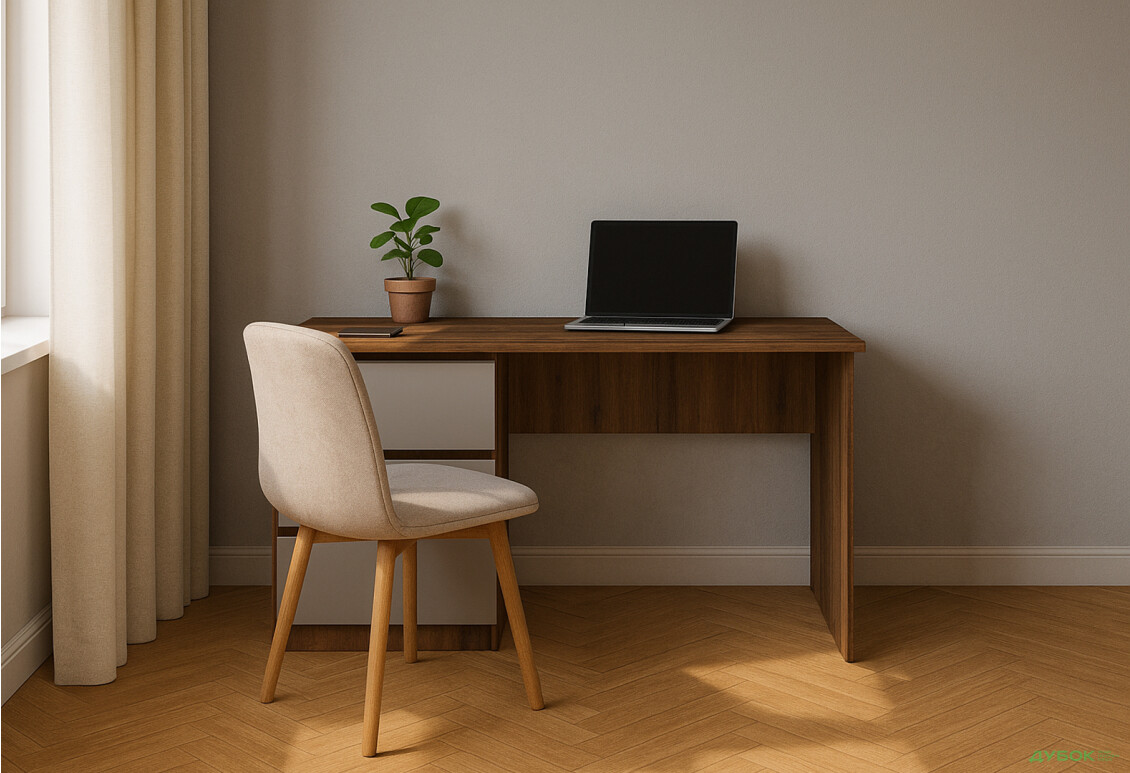 Стол письменный Киевский стандарт КС 12 с 3-мя ящиками левый 120x58 см Дуб ливорно / Кашемир - Изображение 2 Изображение 2 - Стол письменный Киевский стандарт КС 12 с 3-мя ящиками левый 120x58 см Дуб ливорно / Кашемир