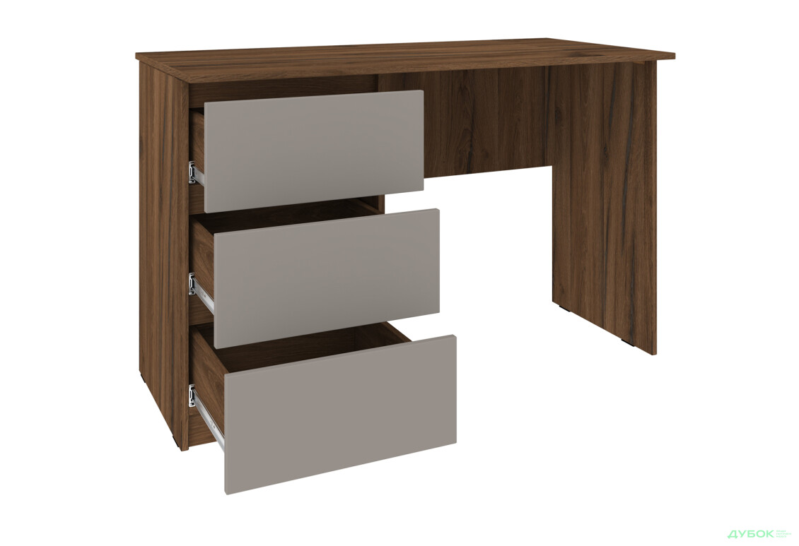 Стол письменный Киевский стандарт КС 12 с 3-мя ящиками левый 120x58 см Дуб ливорно / Кашемир - Изображение 3 Изображение 3 - Стол письменный Киевский стандарт КС 12 с 3-мя ящиками левый 120x58 см Дуб ливорно / Кашемир