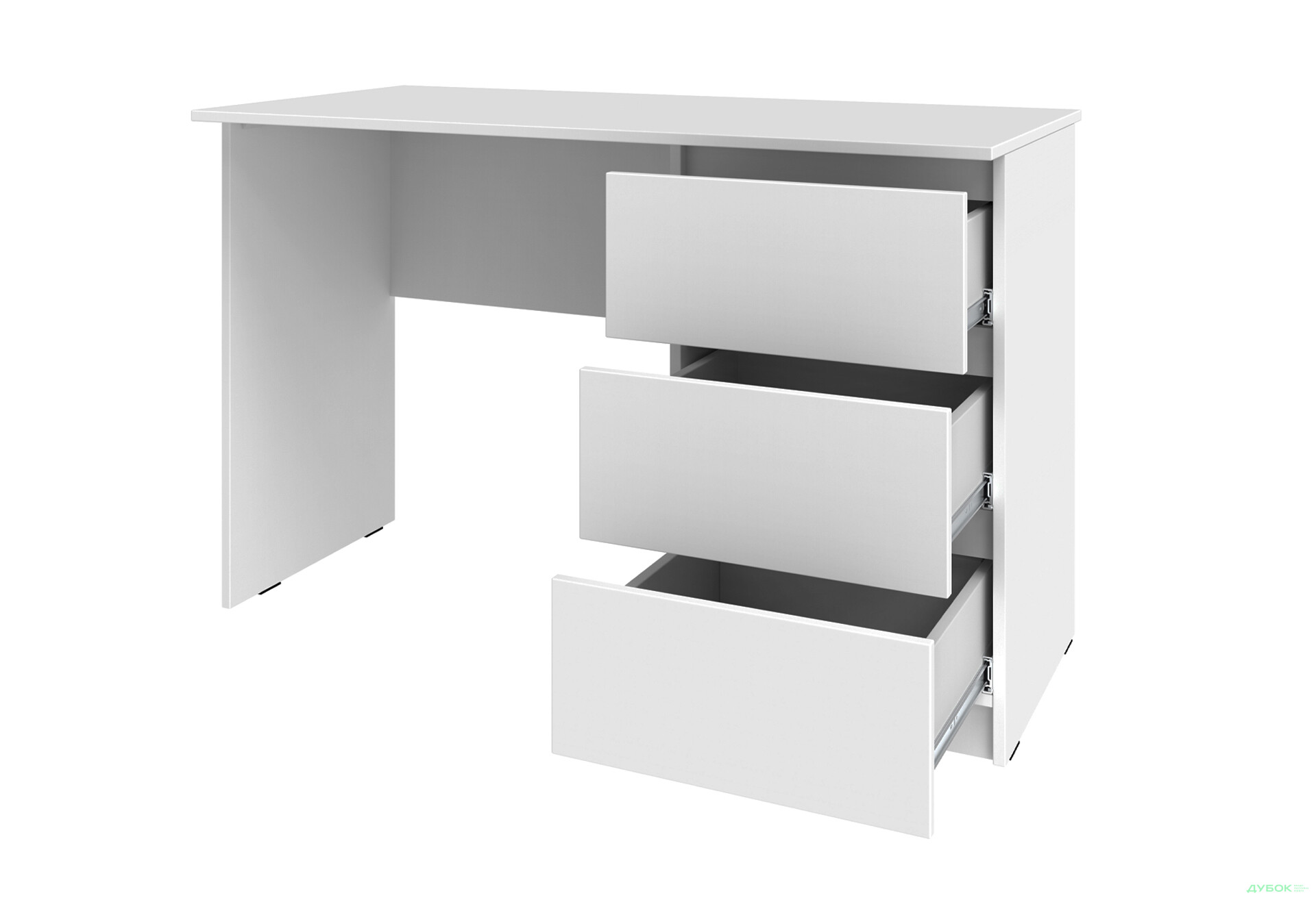 Стіл письмовий Київський стандарт КС 12 з 3-ма шухлядами правий 120x58 см німфея альба - Зображення 3 Зображення 3 - Стіл письмовий Київський стандарт КС 12 з 3-ма шухлядами правий 120x58 см німфея альба