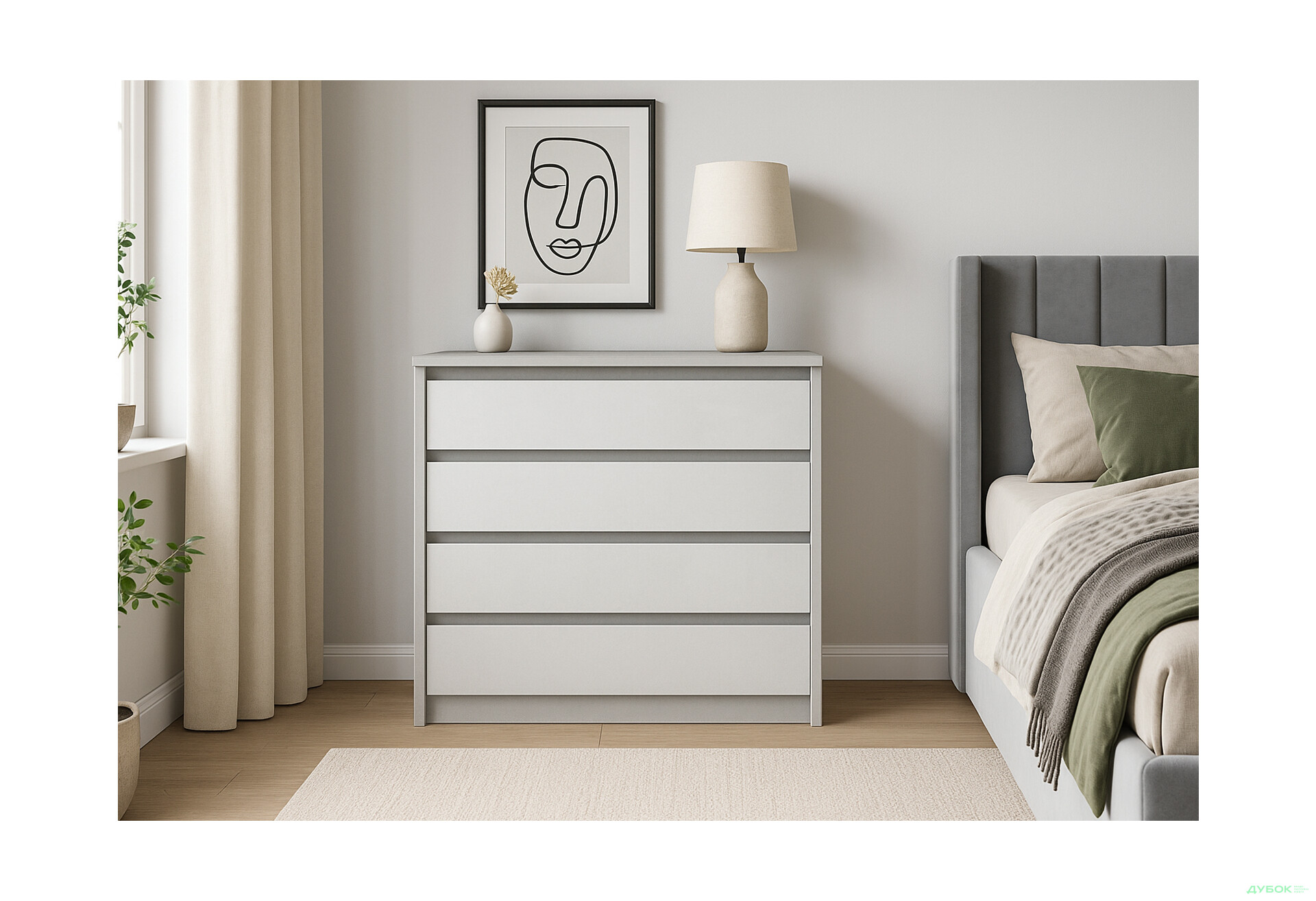 Комод Киевский стандарт №10 с 4 ящиками 80 см - Изображение 2 Изображение 2 - Комод Киевский стандарт №10 с 4 ящиками 80 см