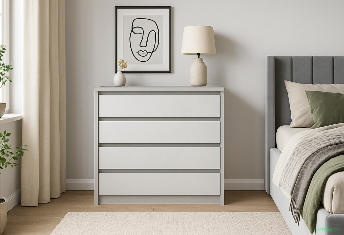 Комод Киевский стандарт №10 с 4 ящиками 80 см - Изображение 2 Изображение 2 - Комод Киевский стандарт №10 с 4 ящиками 80 см