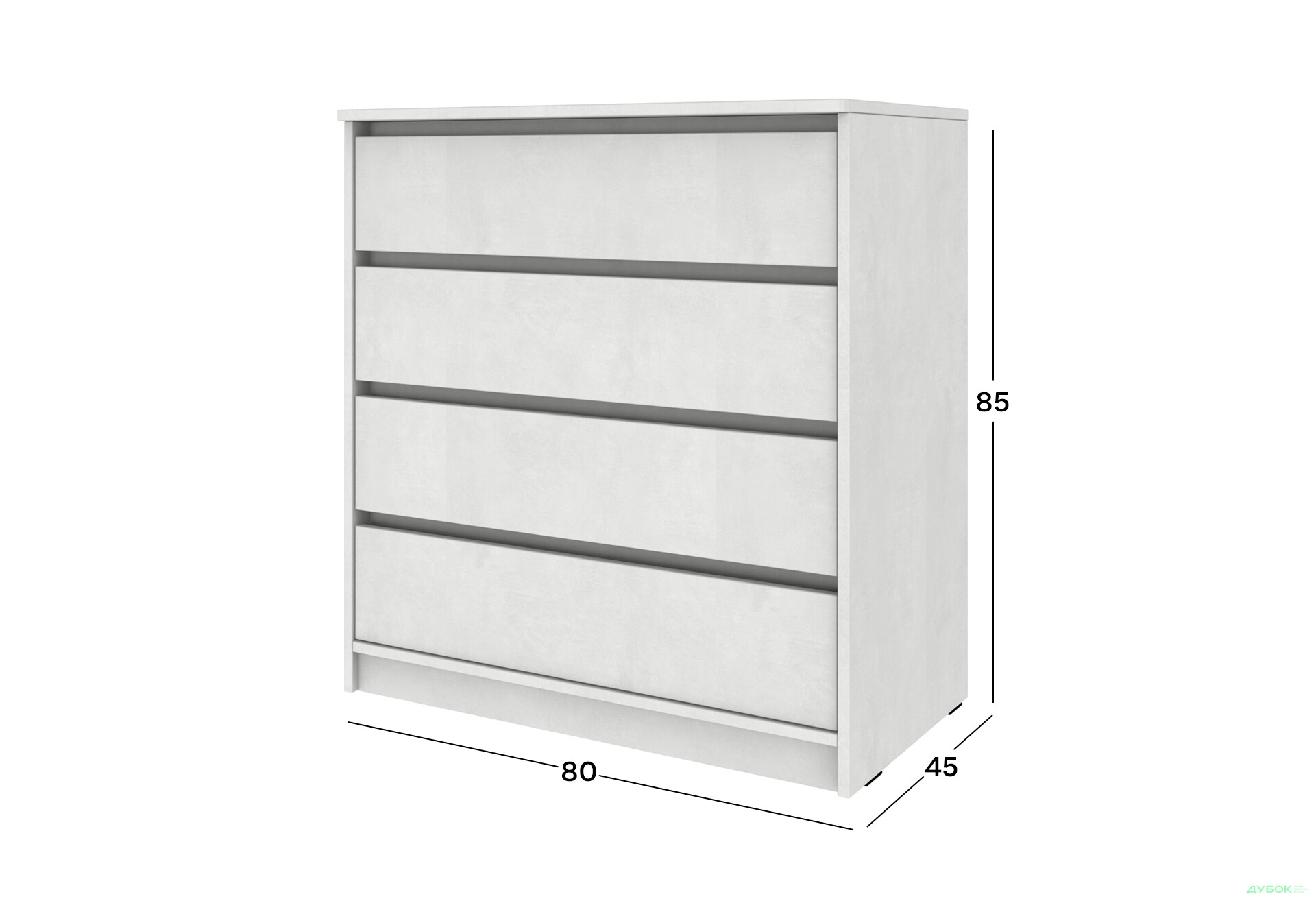 Комод Киевский стандарт №10 с 4 ящиками 80 см - Изображение 4 Изображение 4 - Комод Киевский стандарт №10 с 4 ящиками 80 см