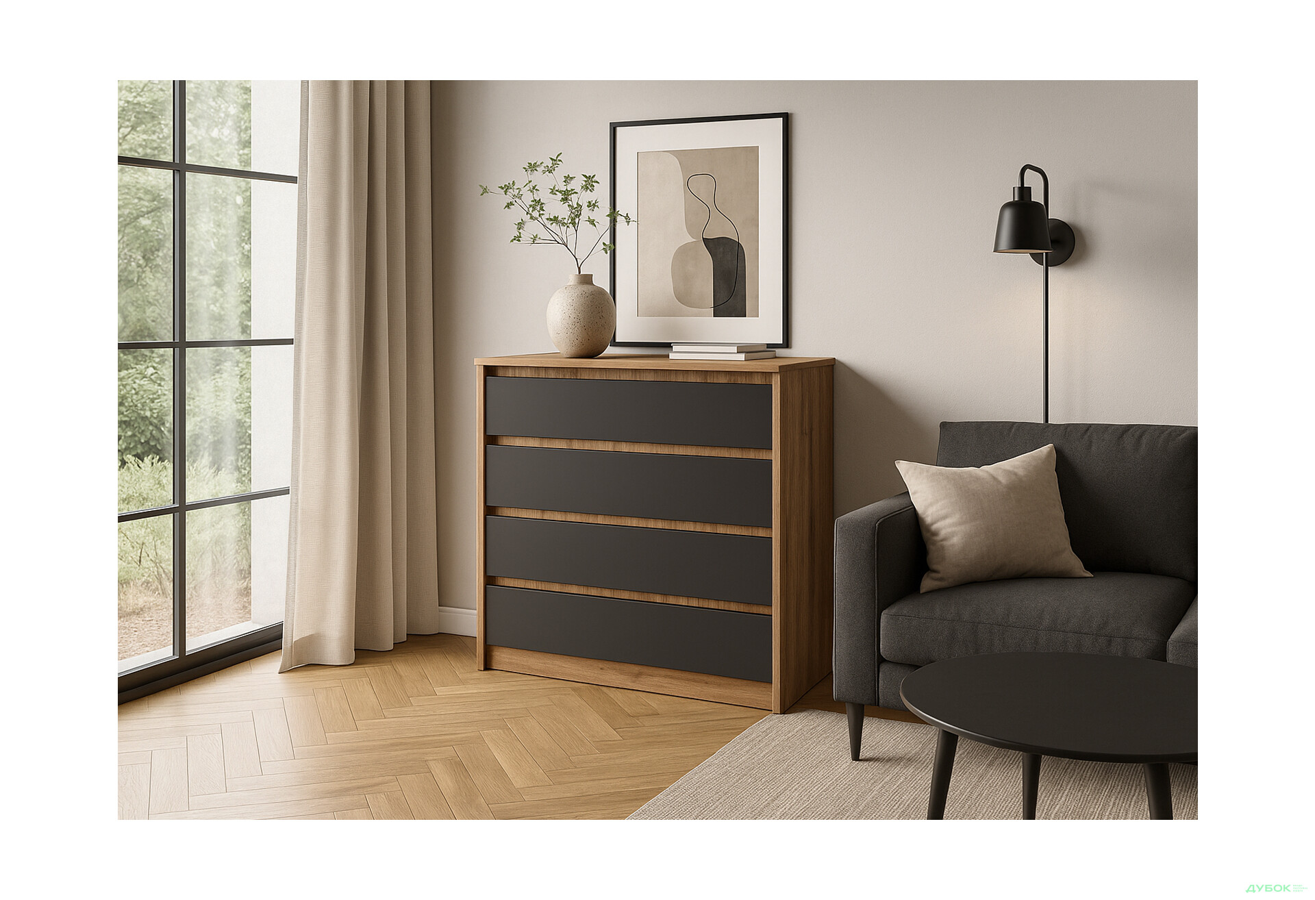 Комод Киевский стандарт №10 с 4 ящиками 80 см - Изображение 8 Изображение 8 - Комод Киевский стандарт №10 с 4 ящиками 80 см