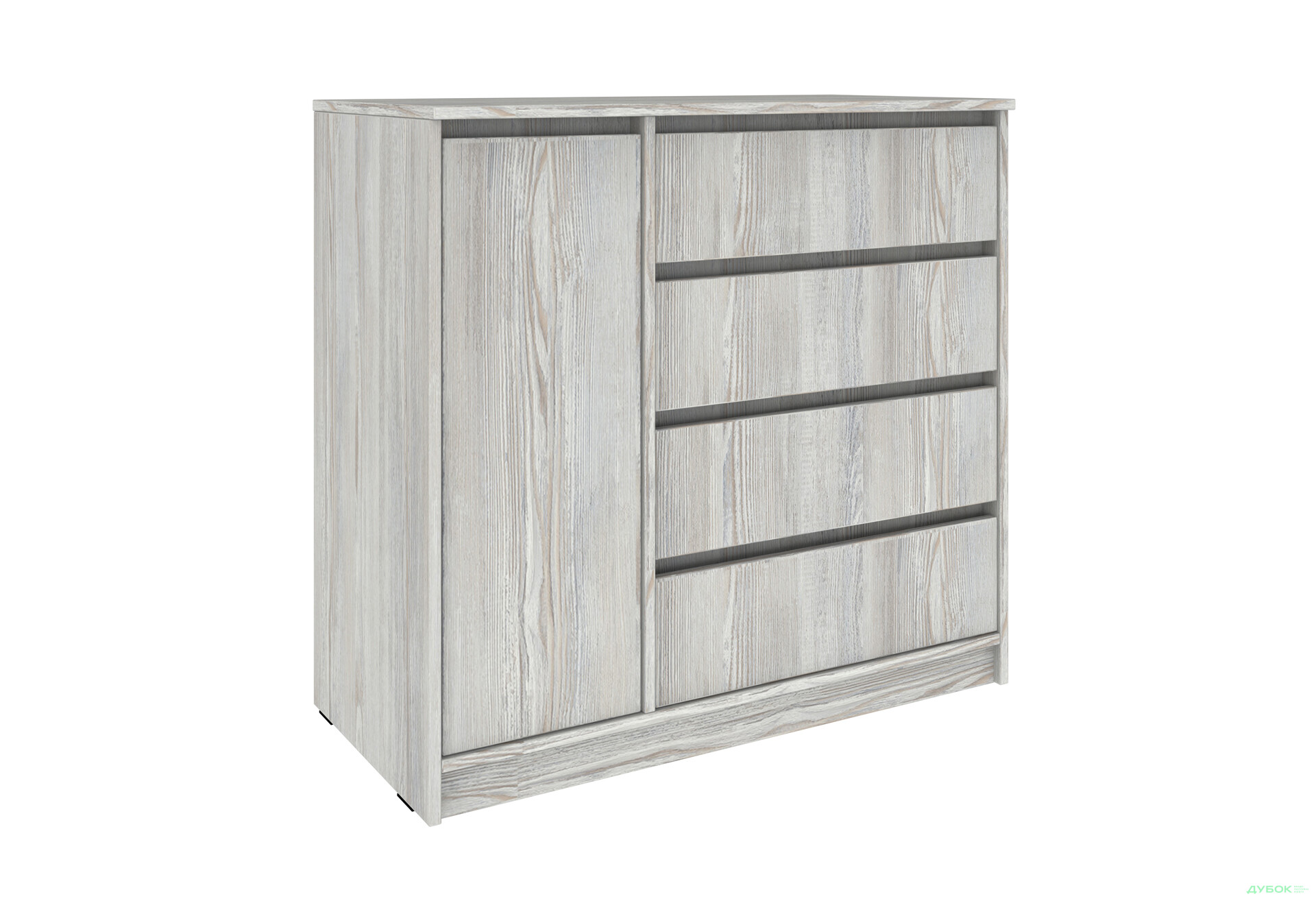 Комод Київський стандарт №11 з дверцею та 4 шухлядами 90 см - Зображення 1 Зображення 1 - Комод Київський стандарт №11 з дверцею та 4 шухлядами 90 см