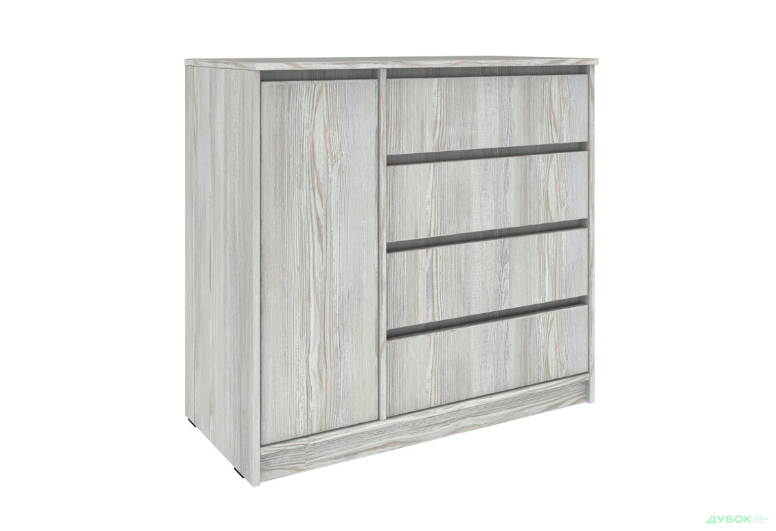 Комод Київський стандарт №11 з дверцею та 4 шухлядами 90 см - Зображення 1 Зображення 1 - Комод Київський стандарт №11 з дверцею та 4 шухлядами 90 см