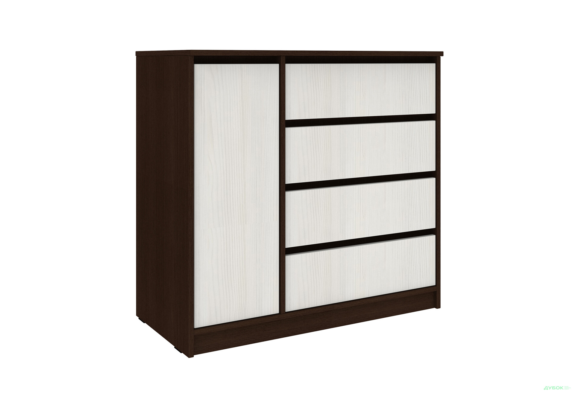 Комод Київський стандарт №11 з дверцею та 4 шухлядами 90 см - Зображення 7 Зображення 7 - Комод Київський стандарт №11 з дверцею та 4 шухлядами 90 см