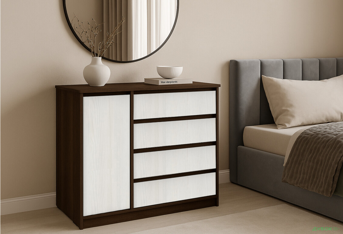 Комод Київський стандарт №11 з дверцею та 4 шухлядами 90 см - Зображення 8 Зображення 8 - Комод Київський стандарт №11 з дверцею та 4 шухлядами 90 см