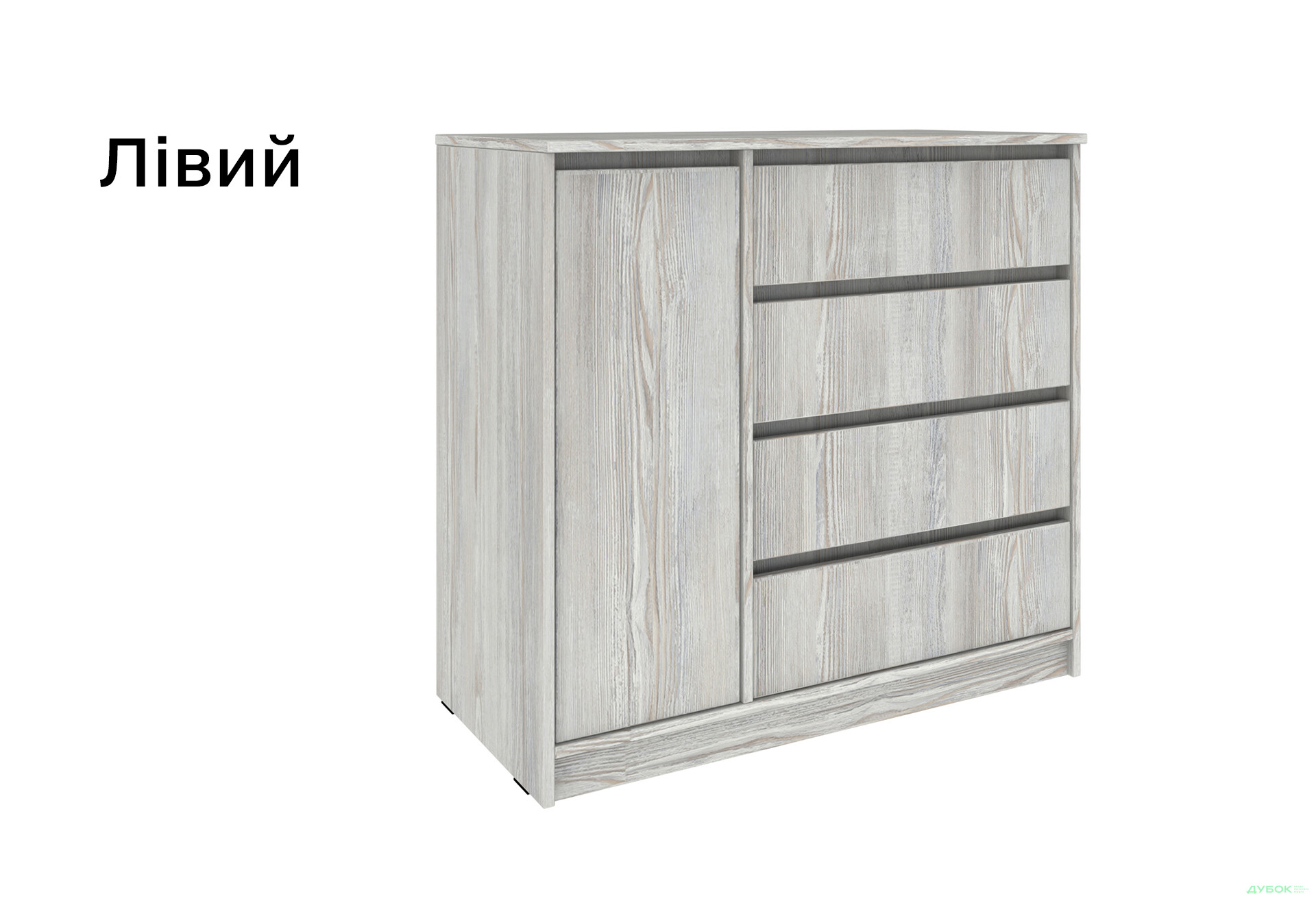 Зображення 9 - Комод Київський стандарт №11 з дверцею та 4 шухлядами 90 см