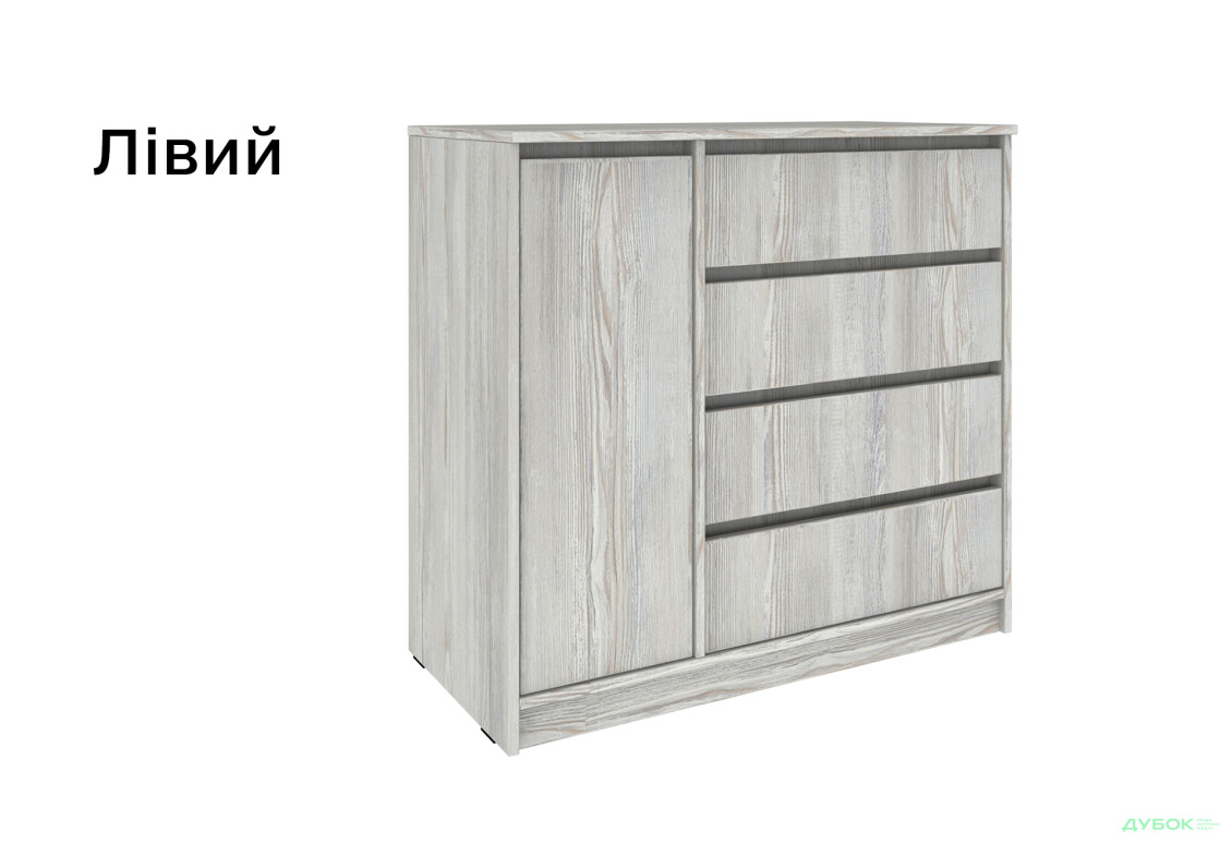 Зображення 9 - Комод Київський стандарт №11 з дверцею та 4 шухлядами 90 см